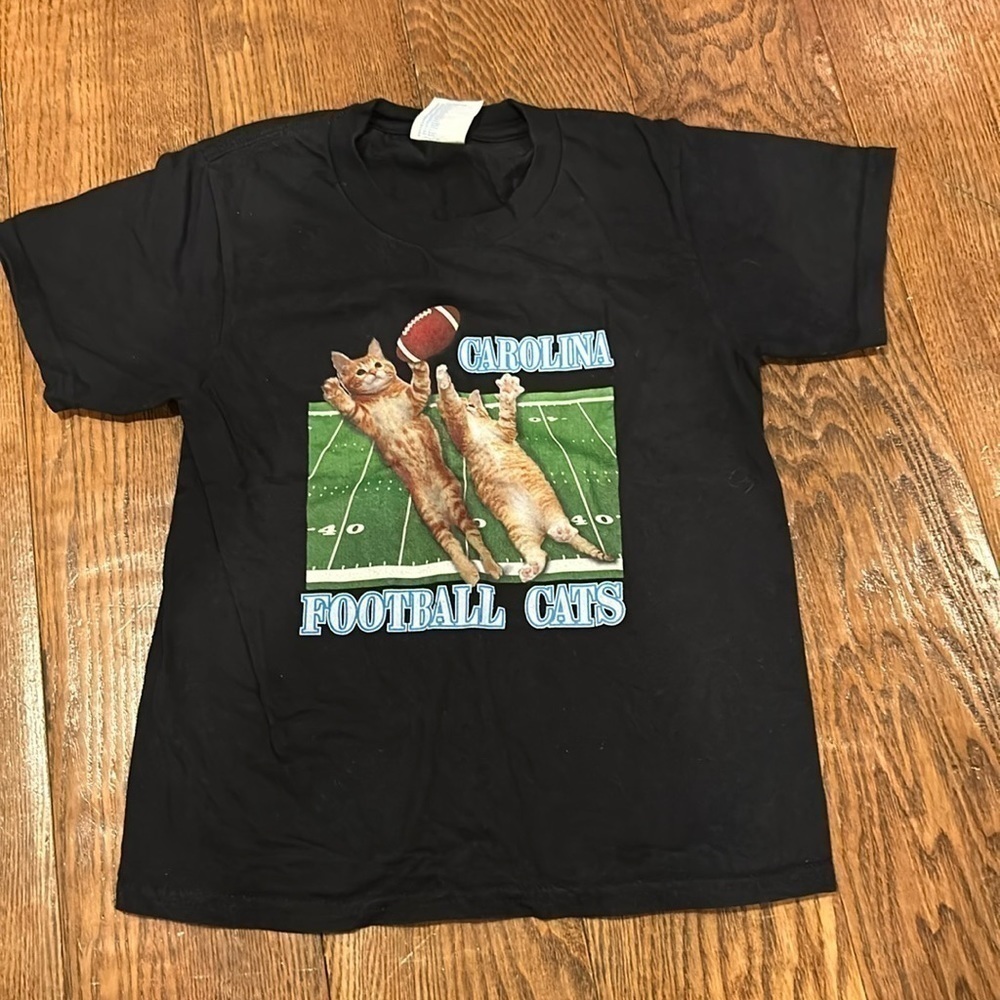 EUC Carolina Panthers Kids T-shirt Black Size XS - Picture 1 of 3